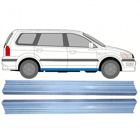 Küszöb javító panel hoz Mitsubishi Space Wagon 1998-2004 / Bal = Jobb (szimmetrikus) / Készlet 10438