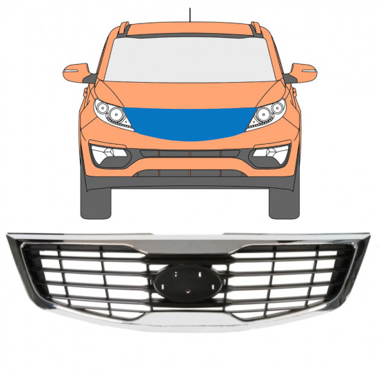 Hűtőrács hoz Kia Sportage 2010-2013 7514