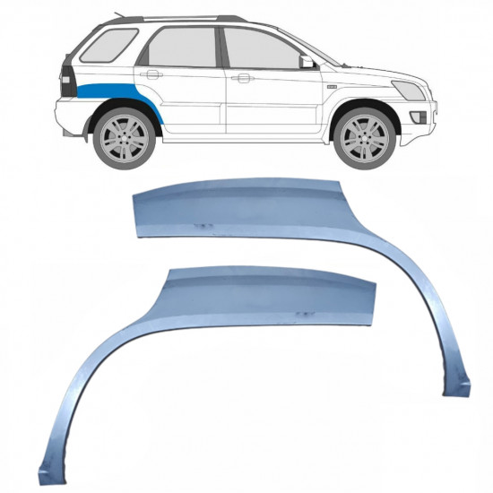 Hátsó sárvédő javító panel hoz Kia Sportage 2004-2010 / Bal+Jobb / Készlet 9225