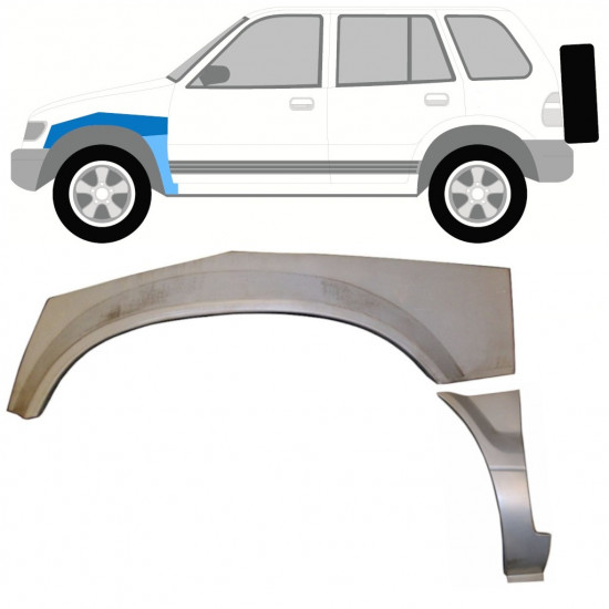Első sárvédő javító panel hoz Kia Sportage 1994-2002 / Bal / Készlet 9981