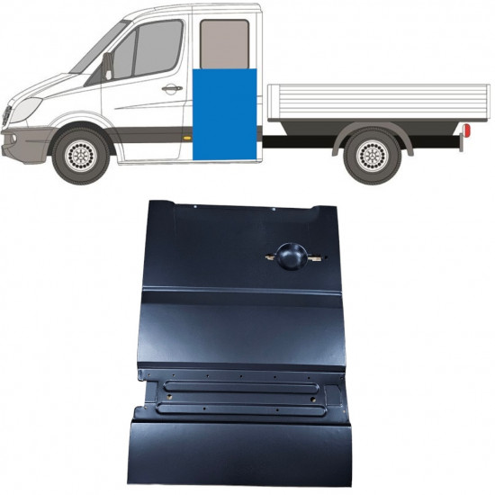 Hátsó ajtó javító panel hoz Mercedes Sprinter 2006- Duplafülkés / Bal 11621