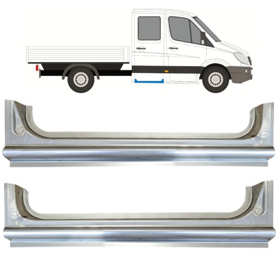 Hátsó küszöb javító panel hoz Mercedes Sprinter 2006-2018 / Bal+Jobb / Készlet 15068 Hátsó küszöb javító panel hoz Mercedes Sprinter 2006-2018 / Bal+Jobb / Készlet 15068