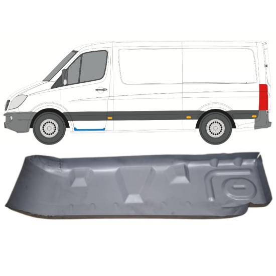 Fellépő lemez bal belső küszöbbel hoz Mercedes Sprinter 2006-2018 / Bal 15073
