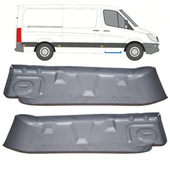 Fellépő lemez bal belső küszöbbel hoz Mercedes Sprinter 2006-2018 / Bal+Jobb / Készlet 15074