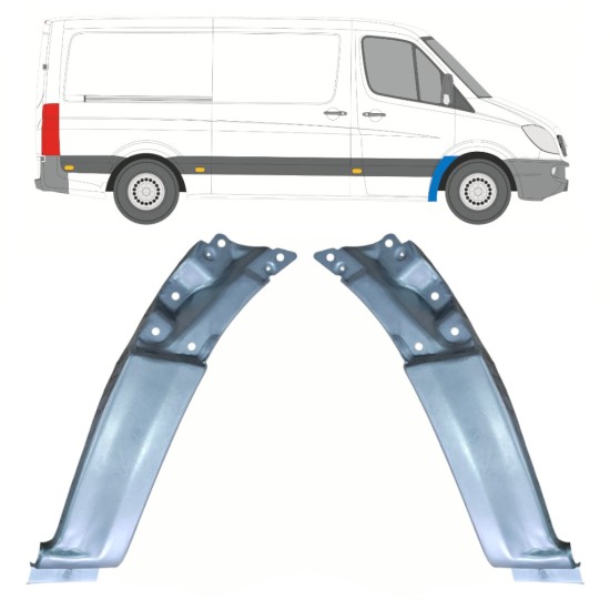 Első sárvédő javító panel hoz Mercedes Sprinter 2006-2018 / Bal+Jobb / Készlet 17256