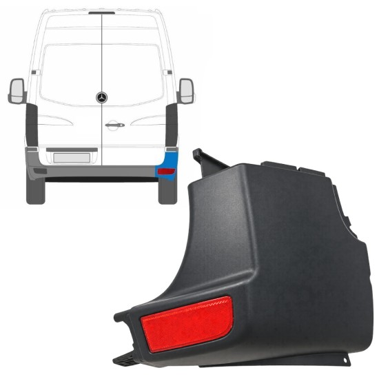 Lökhárító sarok fényvisszaverővel hoz Mercedes Sprinter 2006-2018 / Jobb / Készlet 9724