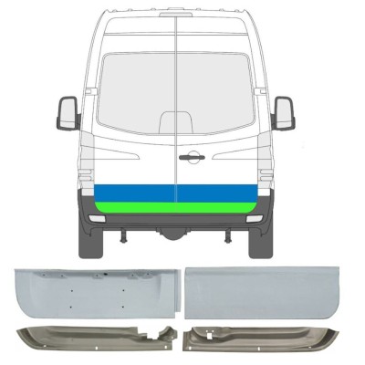 Hátsó ajtó javító panel hoz Volkswagen Crafter 2005-2017 / Bal+Jobb / Készlet 14386