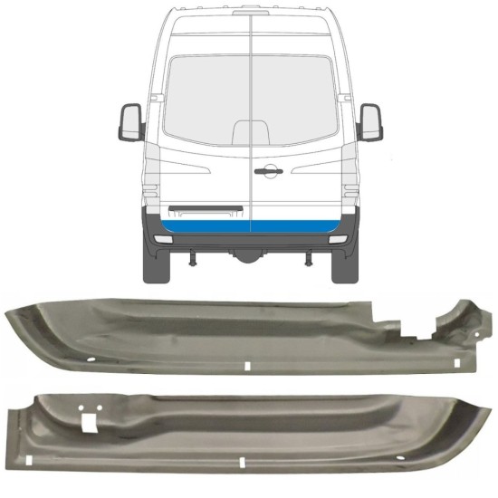Hátsó ajtó javító panel hoz Volkswagen Crafter 2005-2017 / Bal+Jobb / Készlet 14023