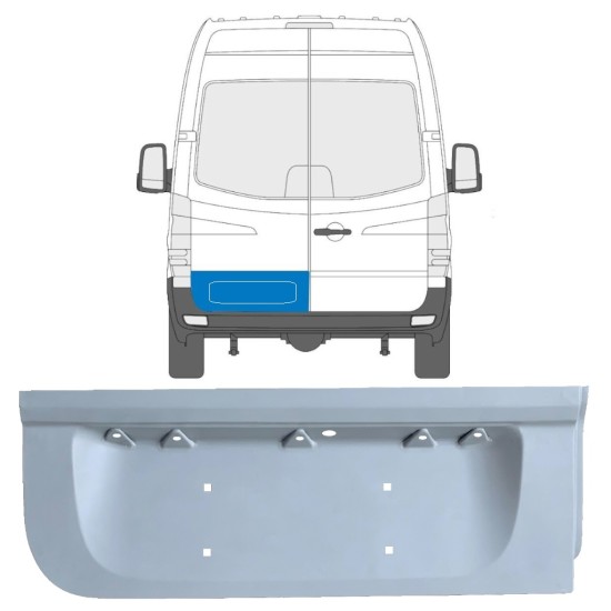 Alsó hátsó ajtó javító panel hoz Volkswagen Crafter 2005-2017 / Bal 17172