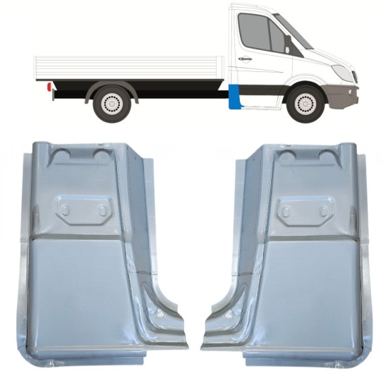 Hátsó sarok javító panel hoz Mercedes Sprinter 2006-2018 / Bal+Jobb / Egyszeres kabin / Készlet 15071