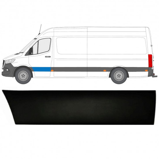 Első ajtó díszítő elem hoz Mercedes Sprinter 2018- / Bal 12927