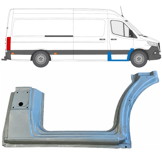 Küszöb és első sárvédő javító panel hoz Mercedes Sprinter 2018- / Jobb 17090