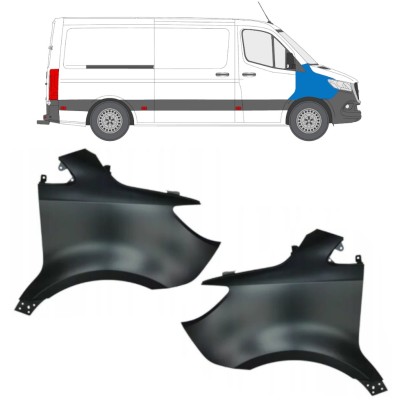 Első sárvédő hoz Mercedes Sprinter 2018- / Bal+Jobb / Készlet 14941