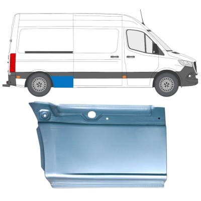 Alsó hátsó sárvédő javító panel hoz Mercedes Sprinter 2018- / Jobb 14549