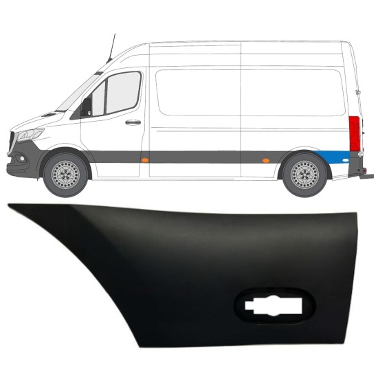 Hátsó sárvédő oldali díszítő elem hoz Mercedes Sprinter 2018- / Bal 12937