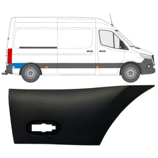 Hátsó sárvédő oldali díszítő elem hoz Mercedes Sprinter 2018- / Jobb 12936