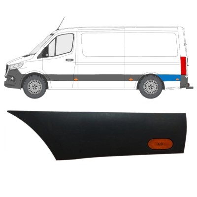 Hátsó sárvédő oldali díszítő elem kerék mögött lámpával hoz Mercedes Sprinter 2018- / Bal / Készlet 16647
