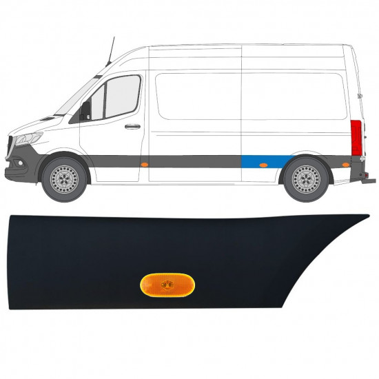 Hátsó sárvédő oldali díszítő elem lámpával hoz Mercedes Sprinter 2018- / Bal / Készlet 12969