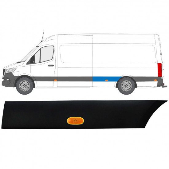 Hátsó sárvédő oldali díszítő elem lámpával hoz Mercedes Sprinter 2018- / Bal / Készlet 12965