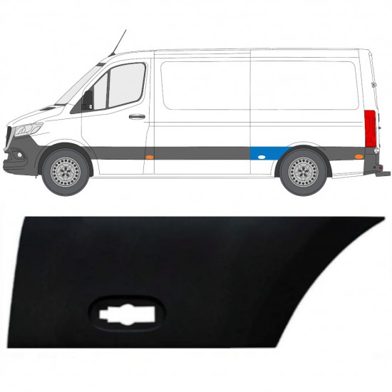 Hátsó sárvédő oldali díszítő elem hoz Mercedes Sprinter 2018- / Bal 12937
