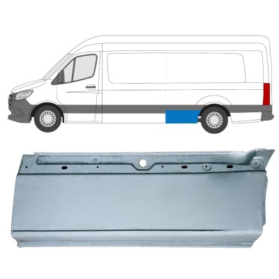 Alsó hátsó sárvédő javító panel hoz Mercedes Sprinter 2018- / Bal 16064