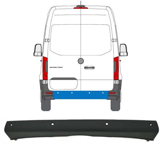 Hátsó lökhárító PDC-vel hoz Mercedes Sprinter 2018- 14969