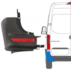 Lökhárító sarok fényvisszaverővel hoz Mercedes Sprinter 2018- / Bal / Készlet 14950