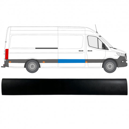 Tolóajtó díszléc jobb hoz Mercedes Sprinter 2018- / Jobb 12932
