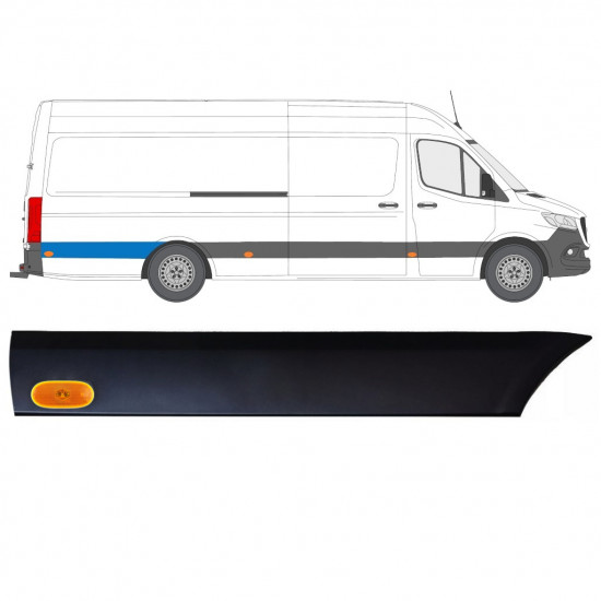Hátsó sárvédő oldali díszítő elem lámpával hoz Mercedes Sprinter 2018- / Jobb / Készlet 12970
