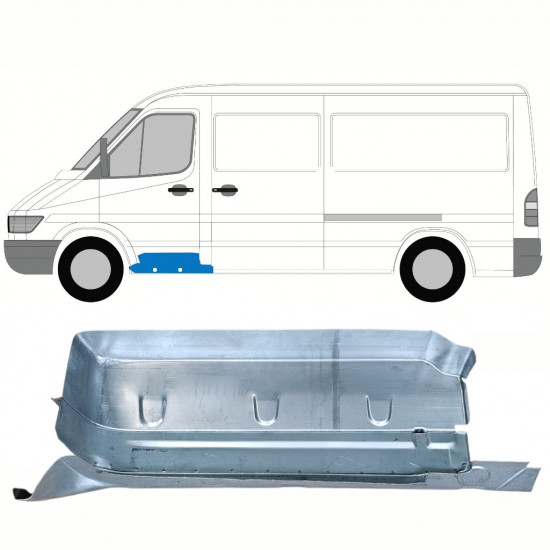 Első lépcső javító panel küszöb résszel hoz Mercedes Sprinter 1995-2006 / Bal 8557