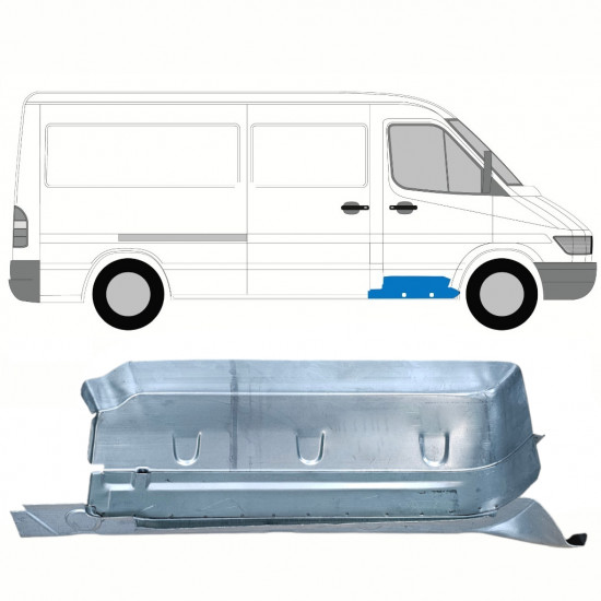 Első lépcső javító panel küszöb résszel hoz Mercedes Sprinter 1995-2006 / Jobb 8556