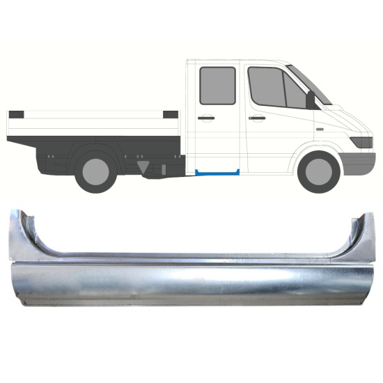 Hátsó ajtó küszöb javító panel hoz Mercedes Sprinter 1995-2006 / Bal = Jobb (szimmetrikus) 16385