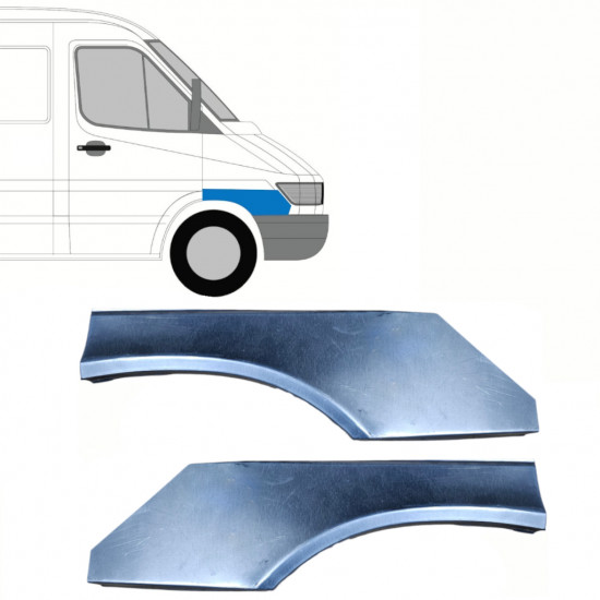 Első sárvédő javító panel hoz Mercedes Sprinter 1995-2000 / Bal+Jobb / Készlet 10151