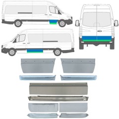 Belső és külső ajtó javító panel hoz Volkswagen Crafter 2005-2017 / Bal+Jobb / Készlet 14494