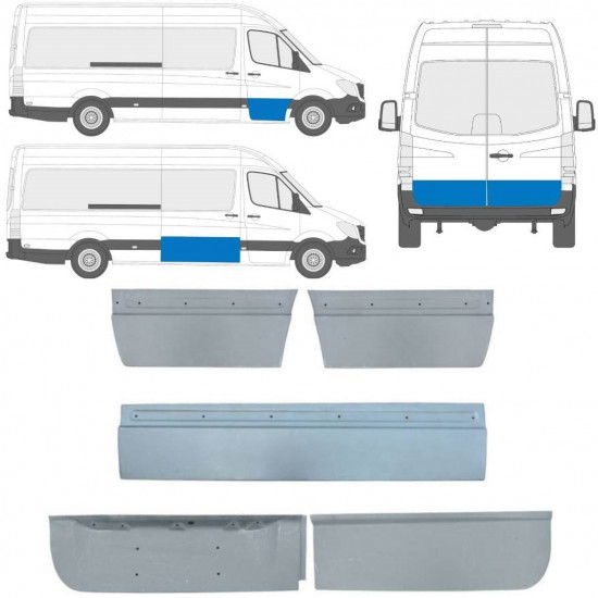 Külső ajtó javító panel hoz Mercedes Sprinter 2006 -  / Készlet 11317