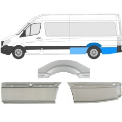Hátsó sárvédő javító panel hoz Mercedes Sprinter 2006-2018 / Bal / Készlet 8718