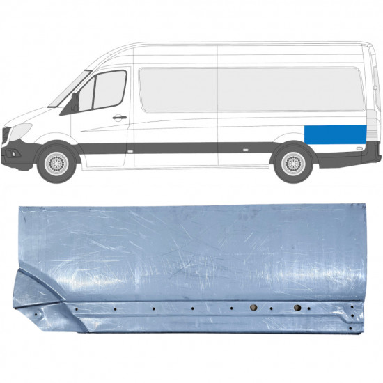 Hátsó sárvédő hátsó rész javító panel hoz Mercedes Sprinter 2006- / Bal 8550