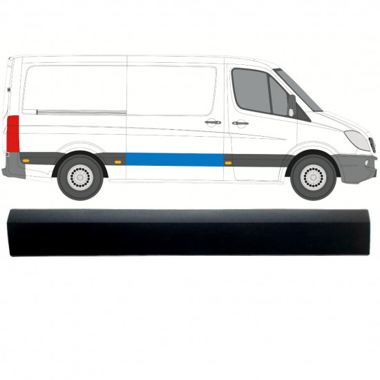 Tolóajtó díszléc hoz Mercedes Sprinter 2006- / Jobb 7994