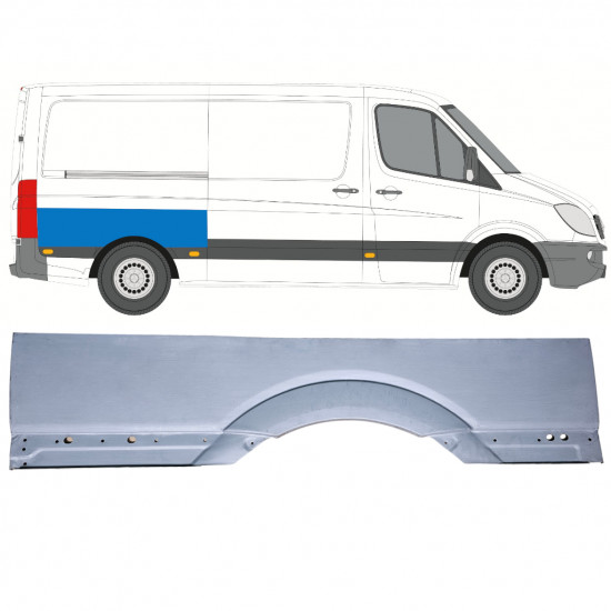 Nagy hátsó sárvédő javító panel hoz Mercedes Sprinter 2006-2018 / Jobb 12972