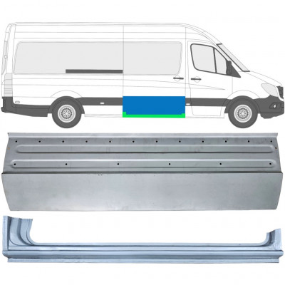 Tolóajtó és küszöb javító panel hoz Mercedes Sprinter 2006- / Jobb / Készlet 11959