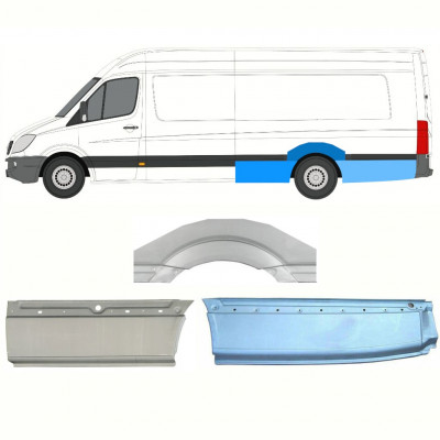 Hátsó sárvédő javító panel hoz Mercedes Sprinter 2006- / XLWB / Bal / Készlet 8720