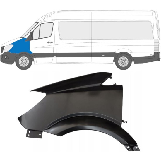 Első sárvédő hoz Mercedes Sprinter 2013-2018 / Bal 14947