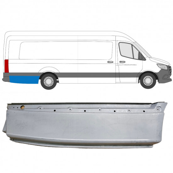 Hátsó sárvédő javító panel hoz Mercedes Sprinter 2018- / XLWB / Jobb 8185