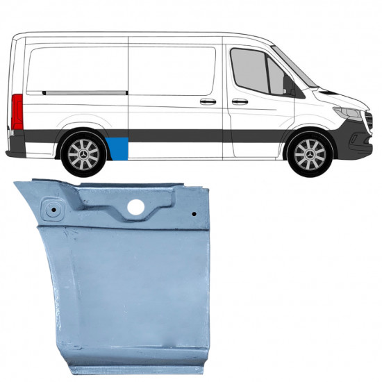 Hátsó sárvédő javító panel hoz Mercedes Sprinter 2018- / SWB / MWB / Standard / Jobb 8189