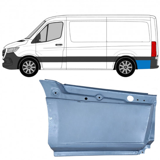 Kerék mögötti hátsó sárvédő javító panel hoz Mercedes Sprinter 2018- / SWB / MWB / Standard / Bal 8188