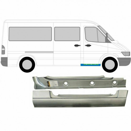 Belső és külső első küszöb javító panel hoz Mercedes Sprinter 1995-2006 / Jobb / Készlet 9572