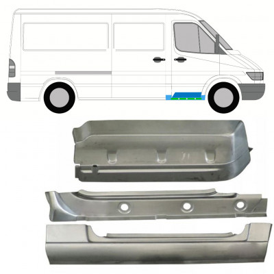 Belső küszöb, sárvédő és első lépcső javító panel hoz Mercedes Sprinter 1995-2006 / Jobb / Készlet 10529