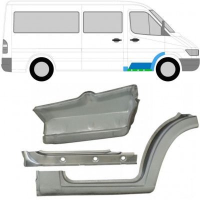 Belső küszöb, sárvédő és első lépcső javító panel hoz Mercedes Sprinter 1995-2006 / Jobb / Készlet 10521