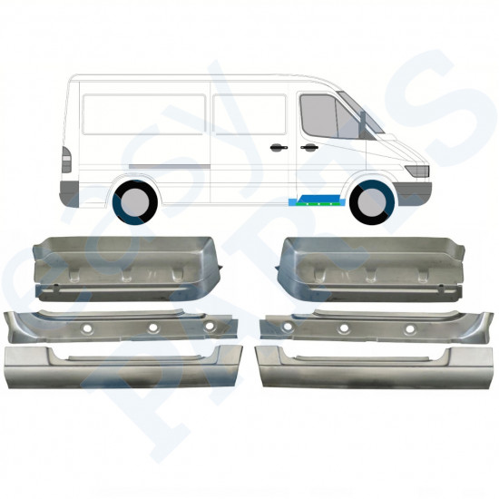 Belső küszöb, sárvédő és első lépcső javító panel hoz Mercedes Sprinter 1995-2006 / Készlet 10534