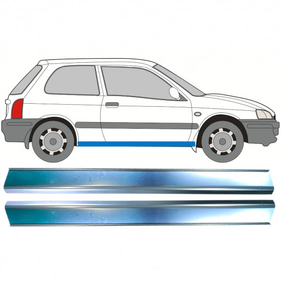 Küszöb javító panel hoz Toyota Starlet 1996-1999 / Bal = Jobb (szimmetrikus) / Készlet 9887